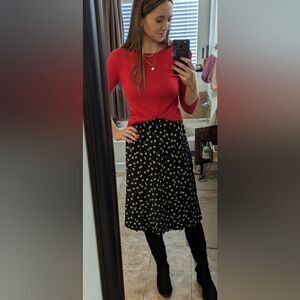 Vintage Leslie Fay Pleated Midi Skirt